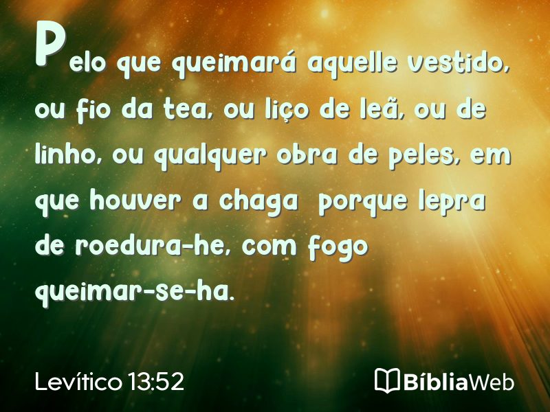 Levítico 13:52 em imagem para compartilhar