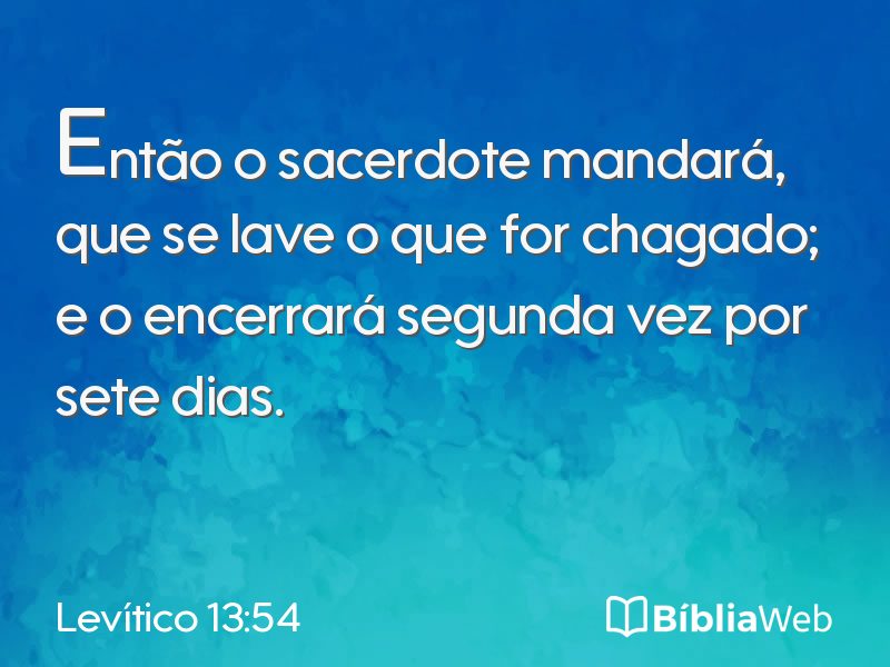Levítico 13:54 em imagem para compartilhar