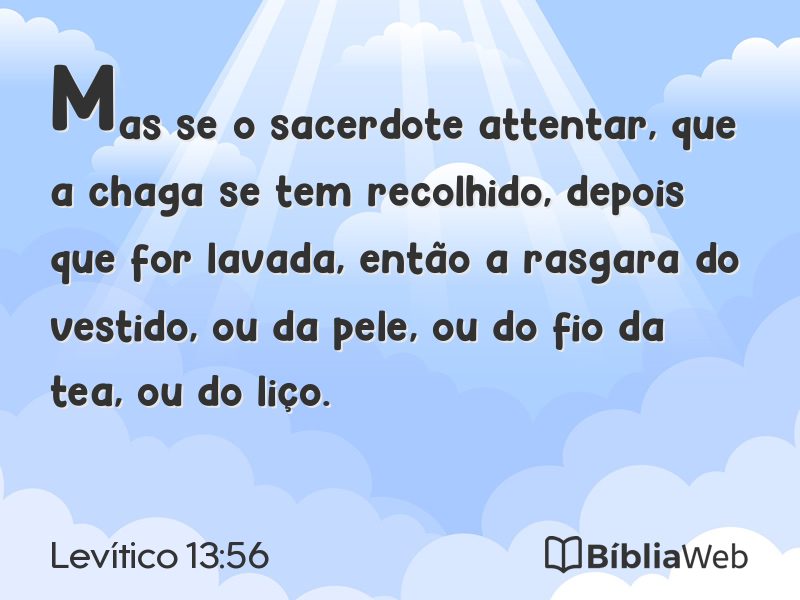 Levítico 13:56 em imagem para compartilhar