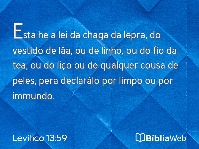 Levítico 13:59 em imagem para compartilhar