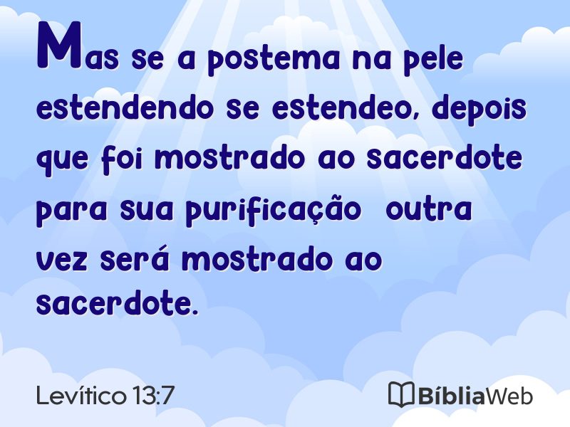 Levítico 13:7 em imagem para compartilhar