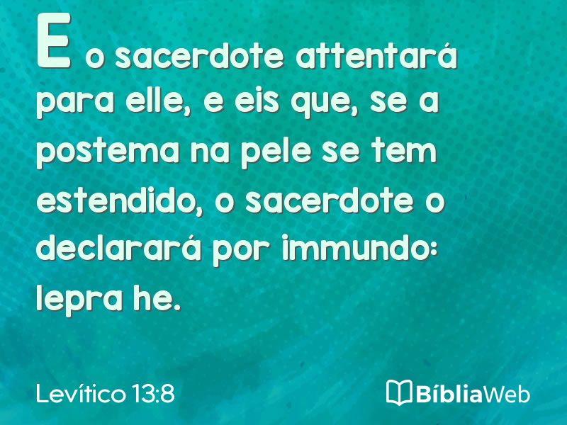 Levítico 13:8 em imagem para compartilhar