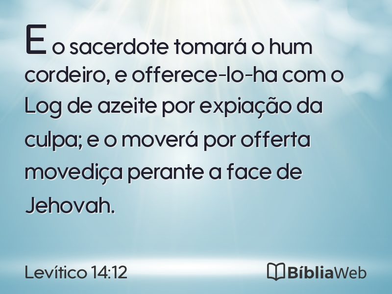 Levítico 14:12 em imagem para compartilhar