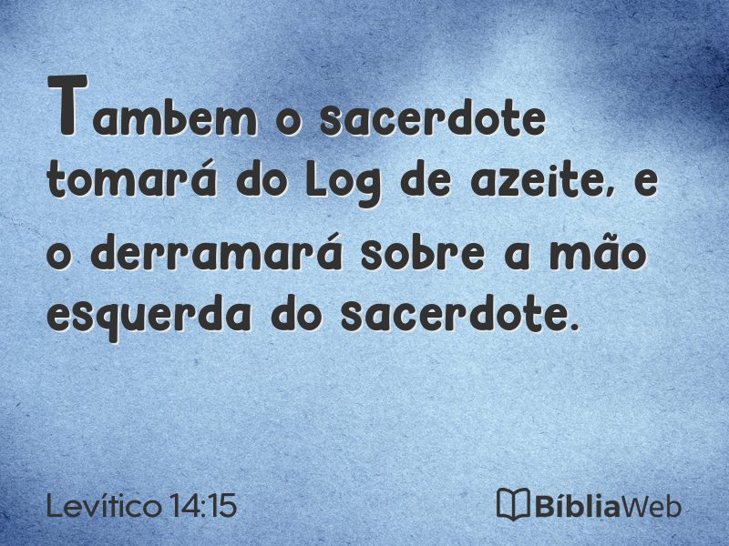Levítico 14:15 em imagem para compartilhar