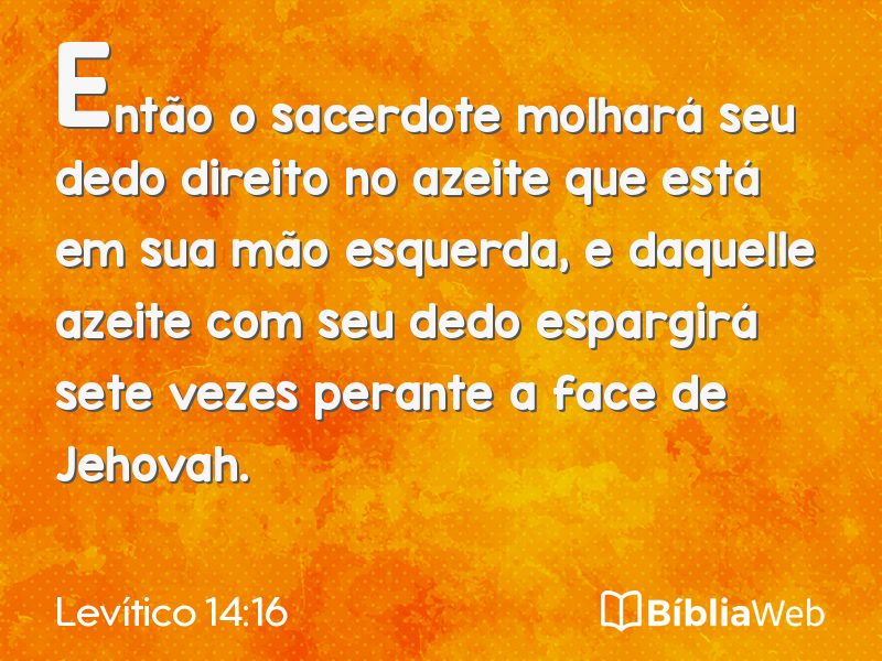 Levítico 14:16 em imagem para compartilhar