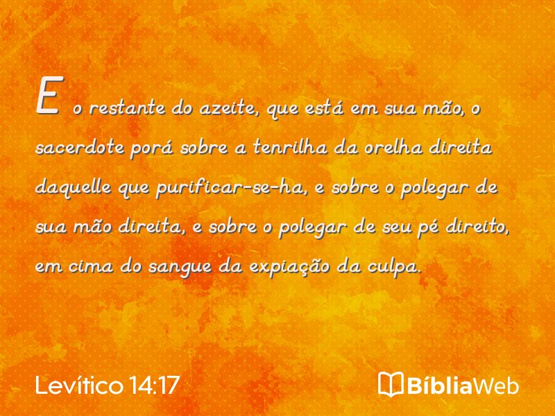 Levítico 14:17 em imagem para compartilhar