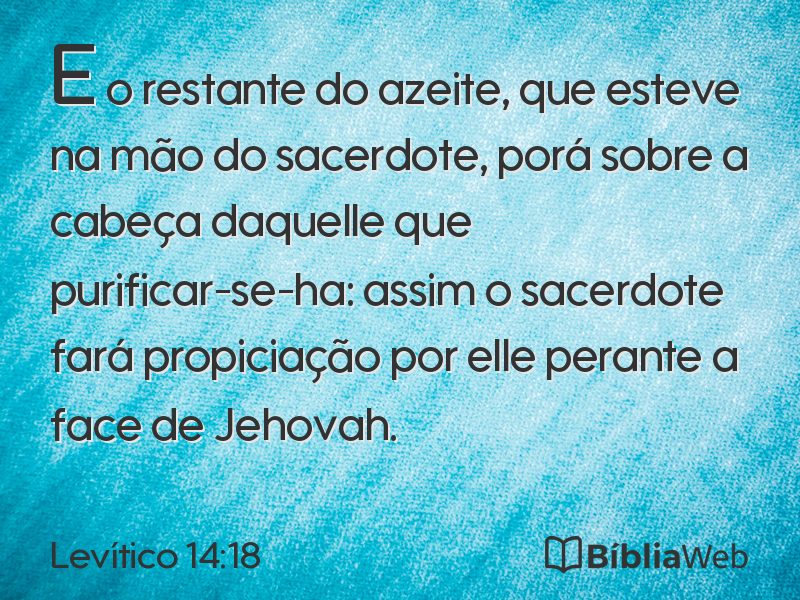 Levítico 14:18 em imagem para compartilhar