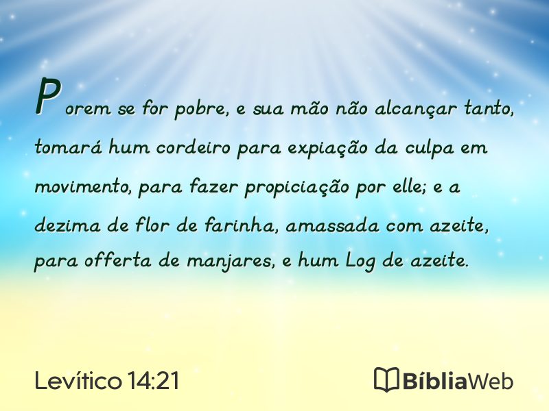Levítico 14:21 em imagem para compartilhar