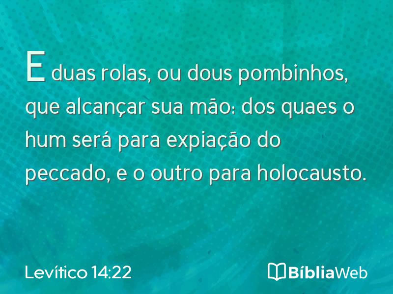 Levítico 14:22 em imagem para compartilhar
