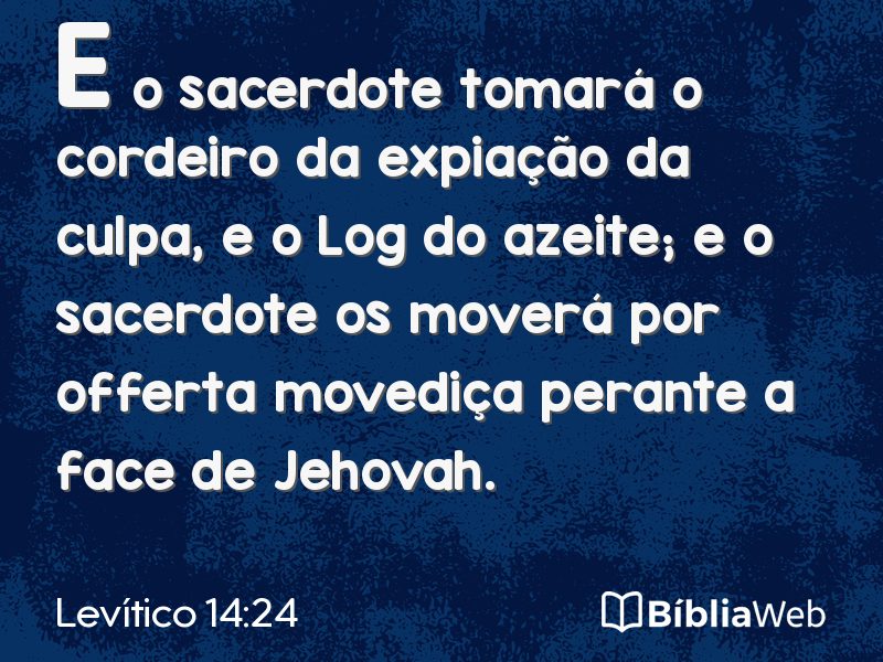 Levítico 14:24 em imagem para compartilhar