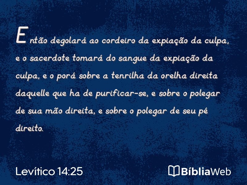 Levítico 14:25 em imagem para compartilhar