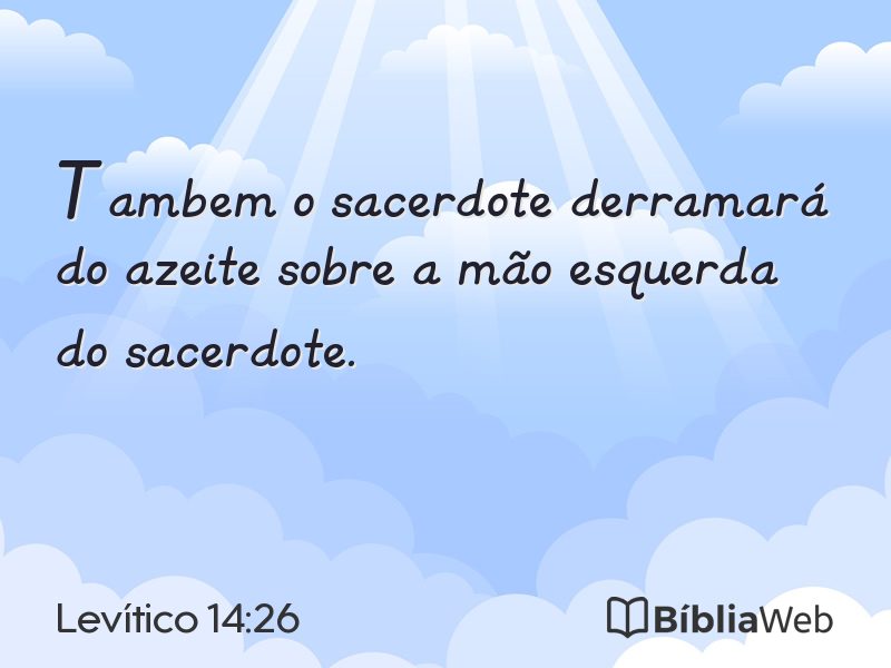 Levítico 14:26 em imagem para compartilhar