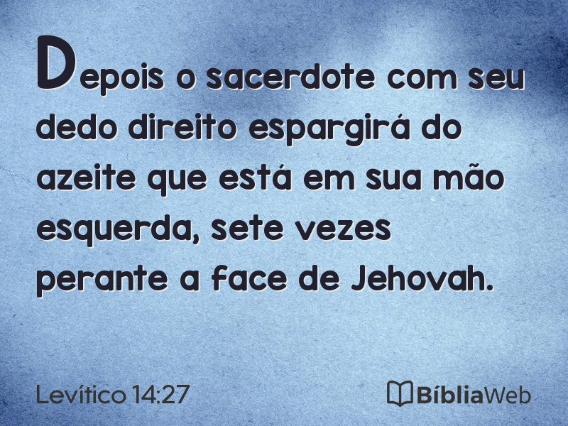 Levítico 14:27 em imagem para compartilhar