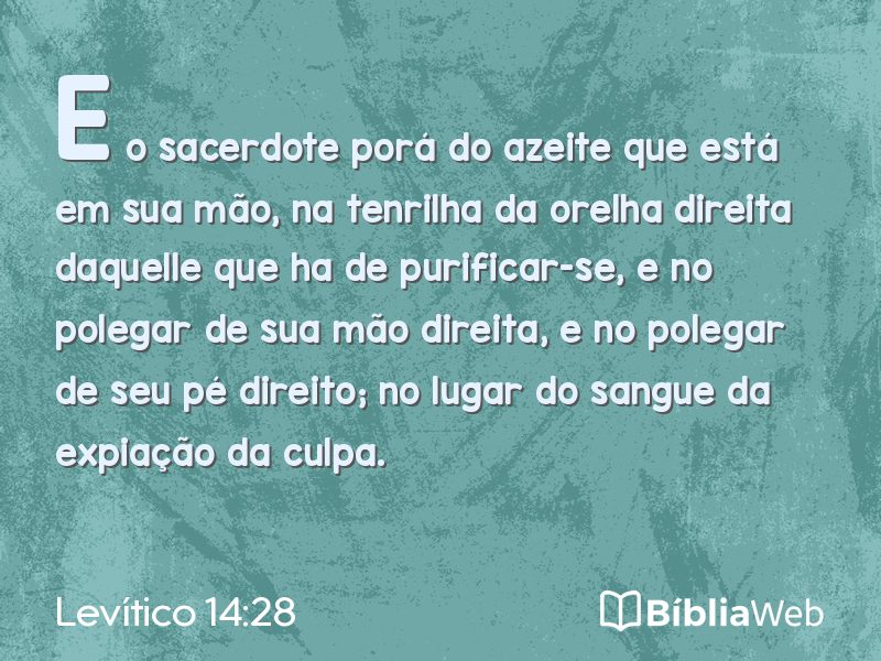 Levítico 14:28 em imagem para compartilhar