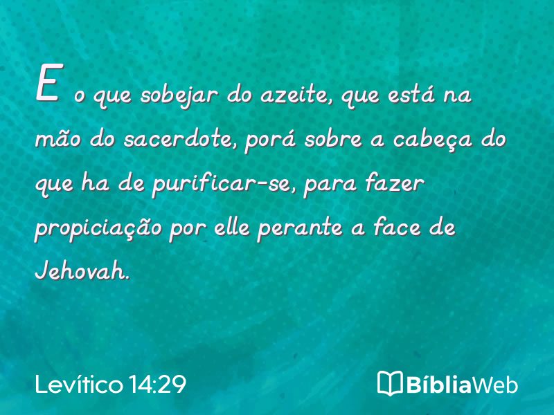 Levítico 14:29 em imagem para compartilhar