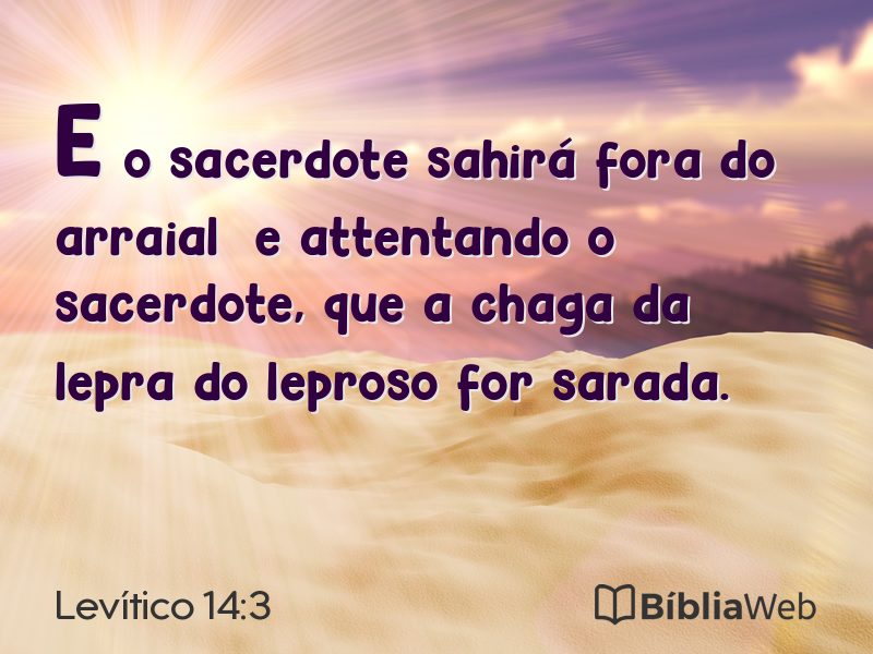 Levítico 14:3 em imagem para compartilhar