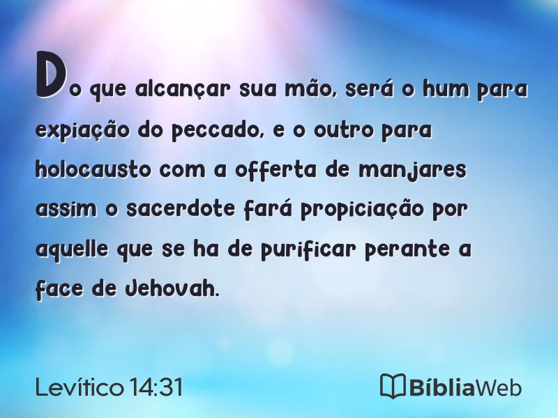 Levítico 14:31 em imagem para compartilhar