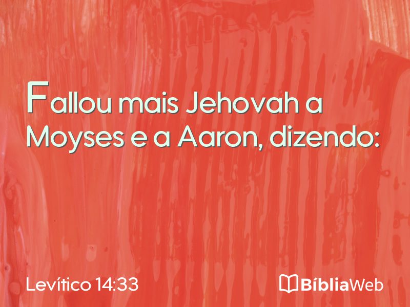 Levítico 14:33 em imagem para compartilhar