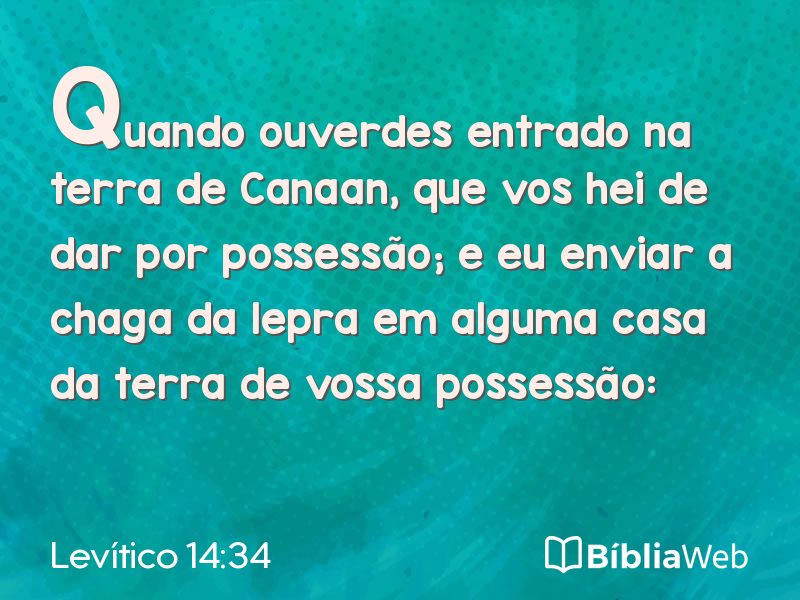 Levítico 14:34 em imagem para compartilhar