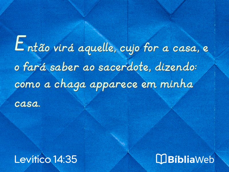 Levítico 14:35 em imagem para compartilhar