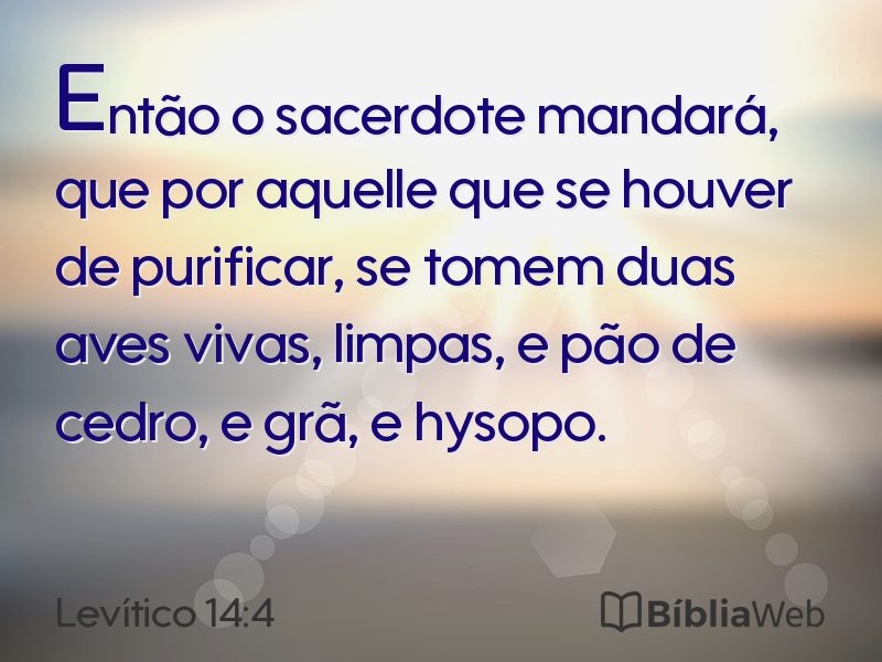 Levítico 14:4 em imagem para compartilhar