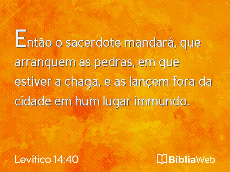 Levítico 14:40 em imagem para compartilhar