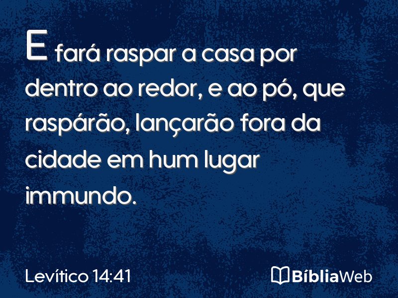Levítico 14:41 em imagem para compartilhar