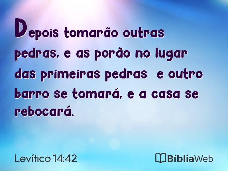 Levítico 14:42 em imagem para compartilhar
