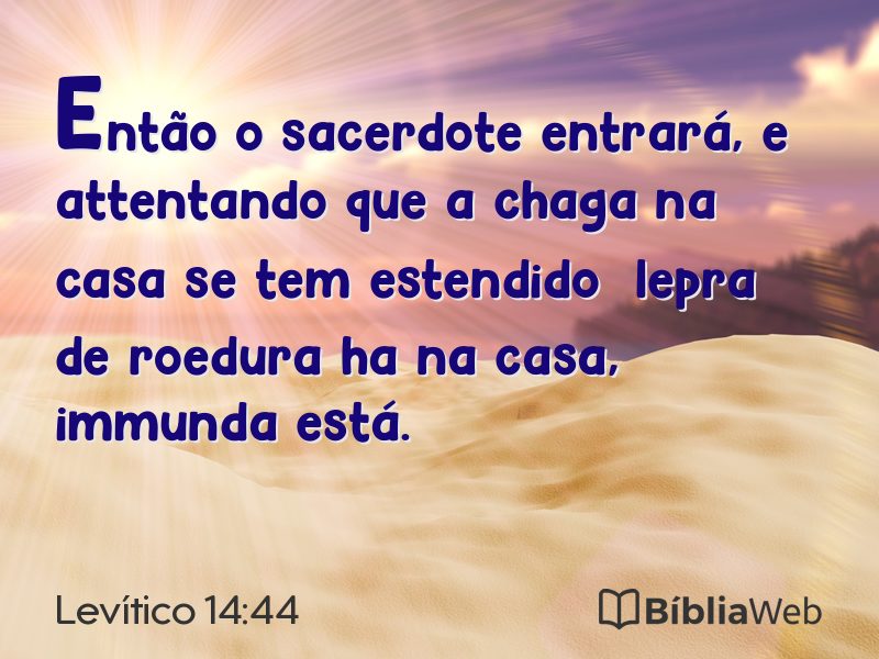 Levítico 14:44 em imagem para compartilhar