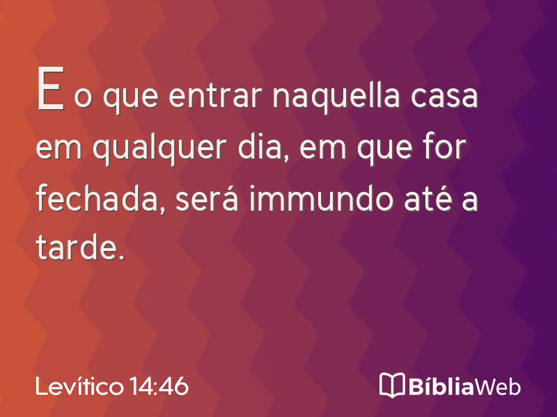 Levítico 14:46 em imagem para compartilhar