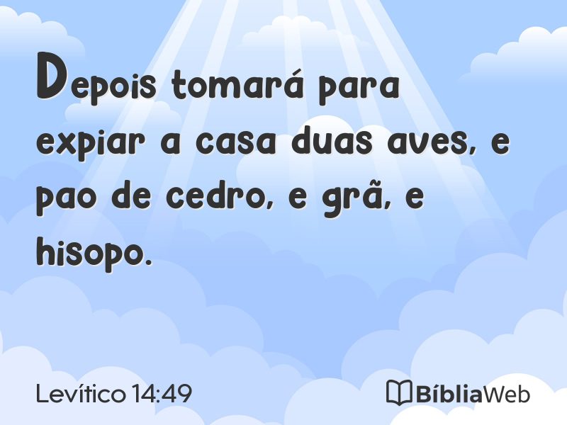 Levítico 14:49 em imagem para compartilhar