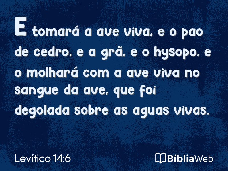 Levítico 14:6 em imagem para compartilhar