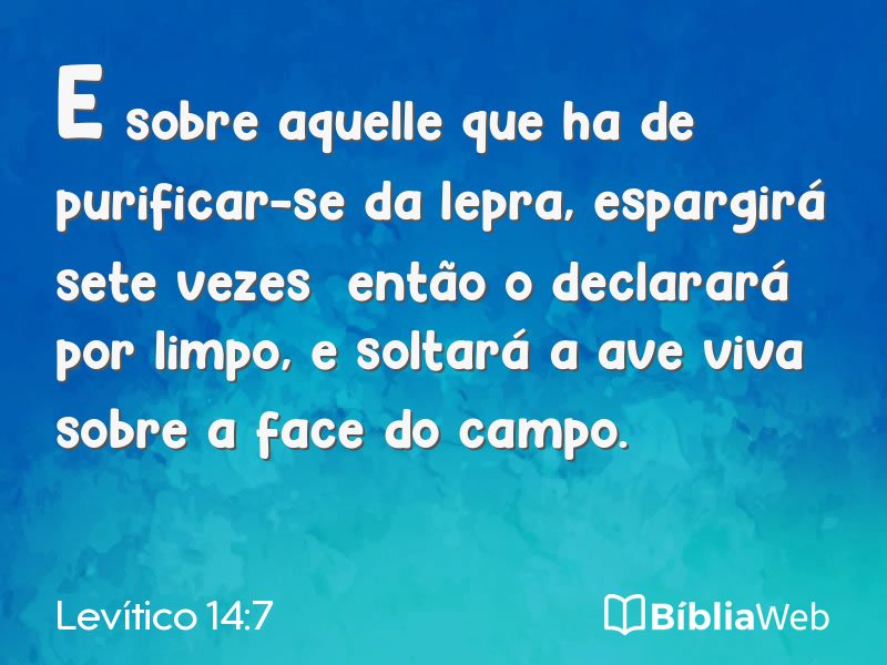 Levítico 14:7 em imagem para compartilhar