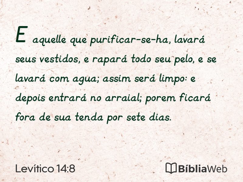 Levítico 14:8 em imagem para compartilhar