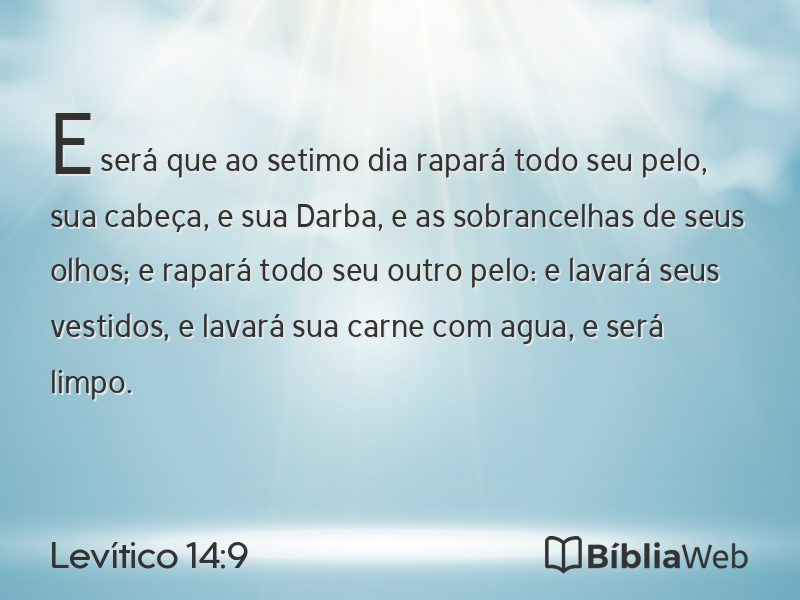Levítico 14:9 em imagem para compartilhar