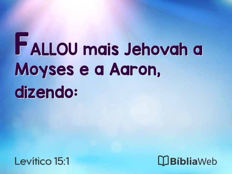 Levítico 15:1 em imagem para compartilhar