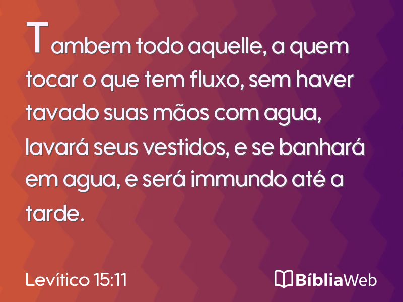 Levítico 15:11 em imagem para compartilhar