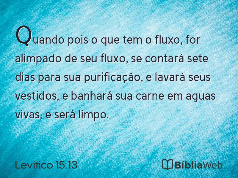 Levítico 15:13 em imagem para compartilhar