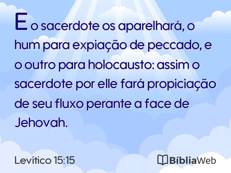 Levítico 15:15 em imagem para compartilhar