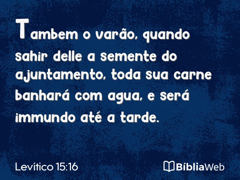 Levítico 15:16 em imagem para compartilhar