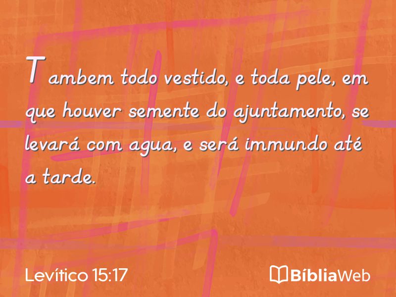 Levítico 15:17 em imagem para compartilhar