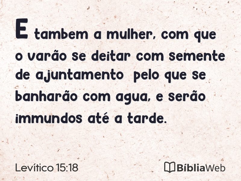 Levítico 15:18 em imagem para compartilhar