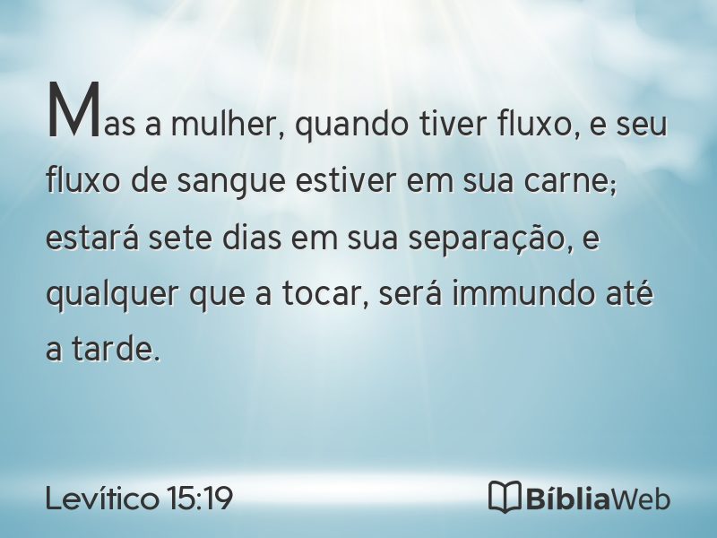 Levítico 15:19 em imagem para compartilhar