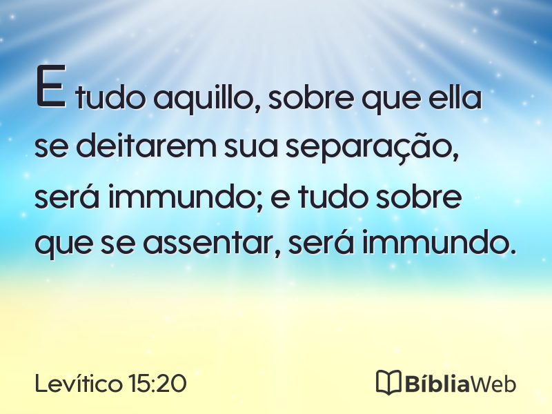 Levítico 15:20 em imagem para compartilhar