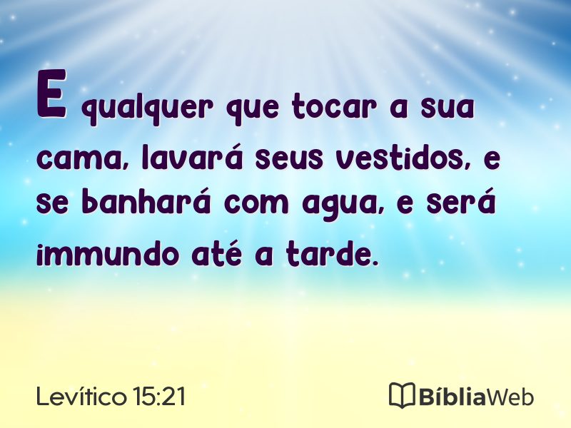 Levítico 15:21 em imagem para compartilhar