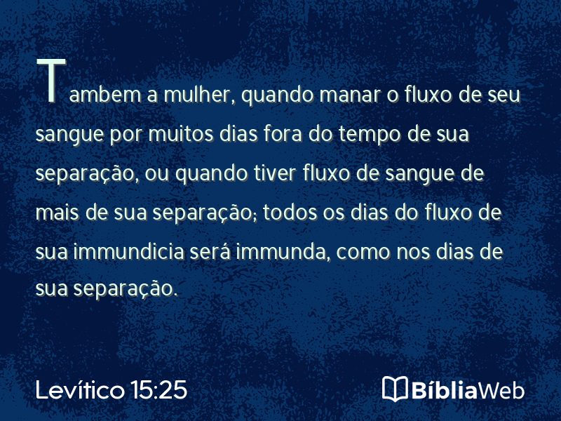 Levítico 15:25 em imagem para compartilhar