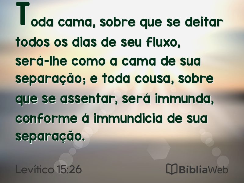 Levítico 15:26 em imagem para compartilhar