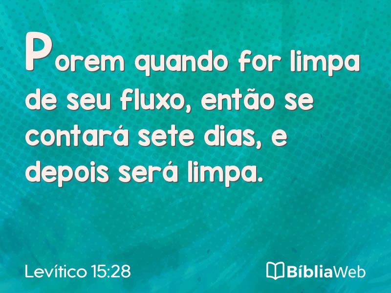 Levítico 15:28 em imagem para compartilhar