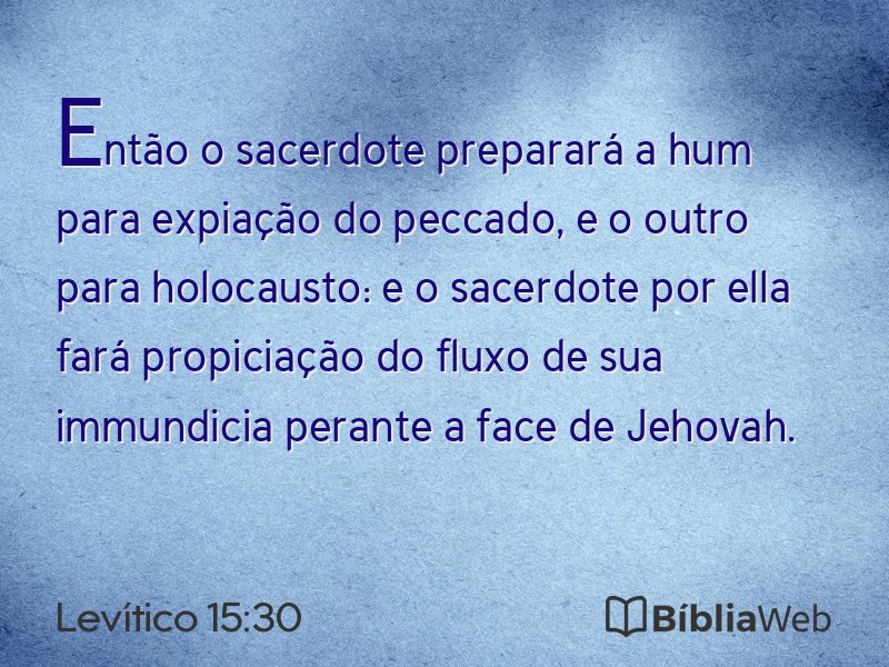 Levítico 15:30 em imagem para compartilhar