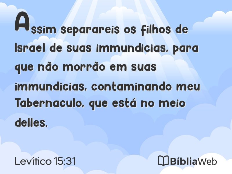 Levítico 15:31 em imagem para compartilhar